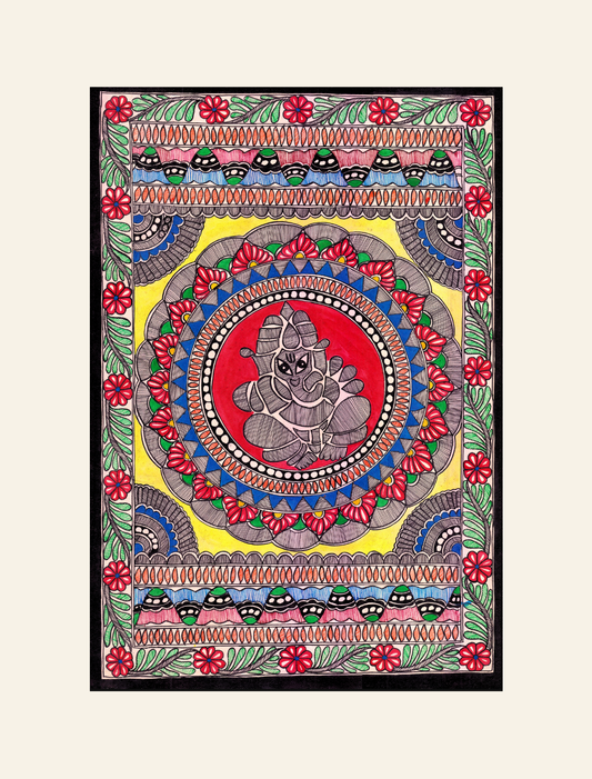 Madhubani Ganesha Wall Art