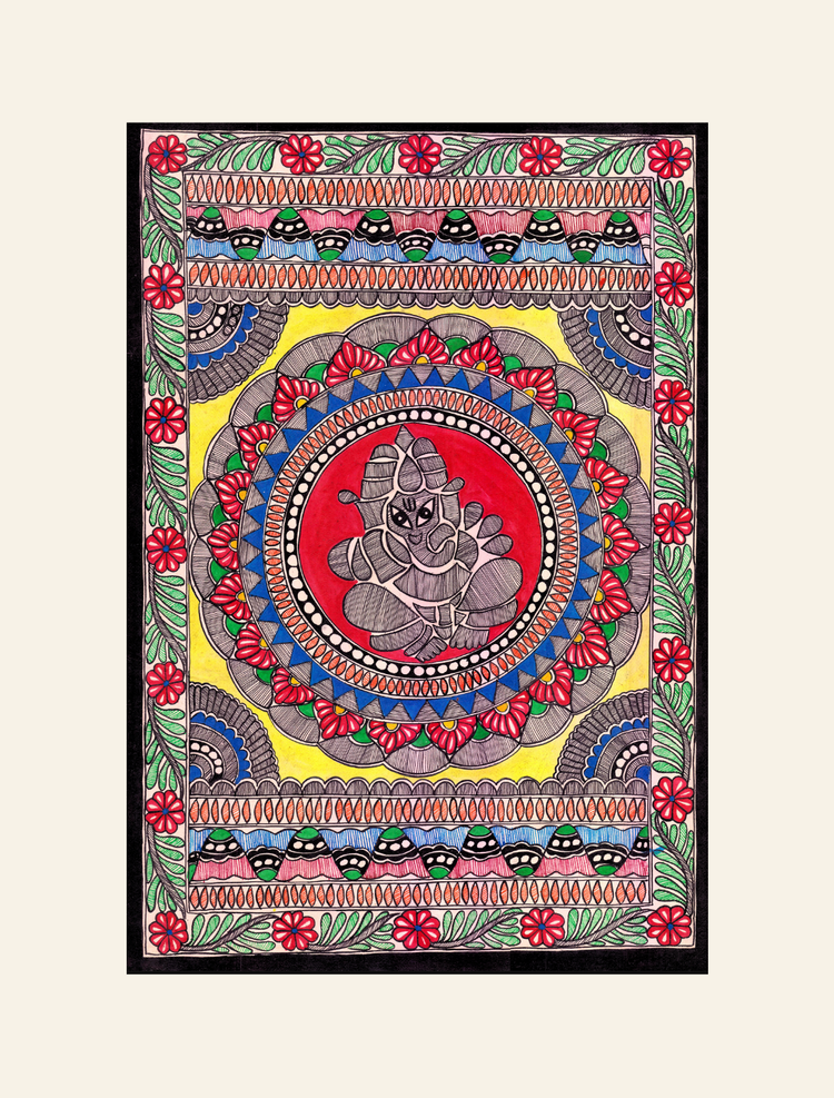 Madhubani Ganesha Wall Art
