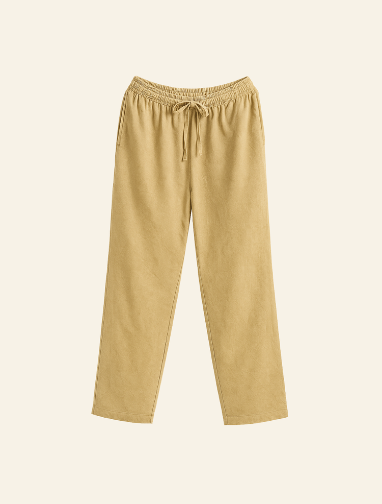 Neutral Cotton Trousers