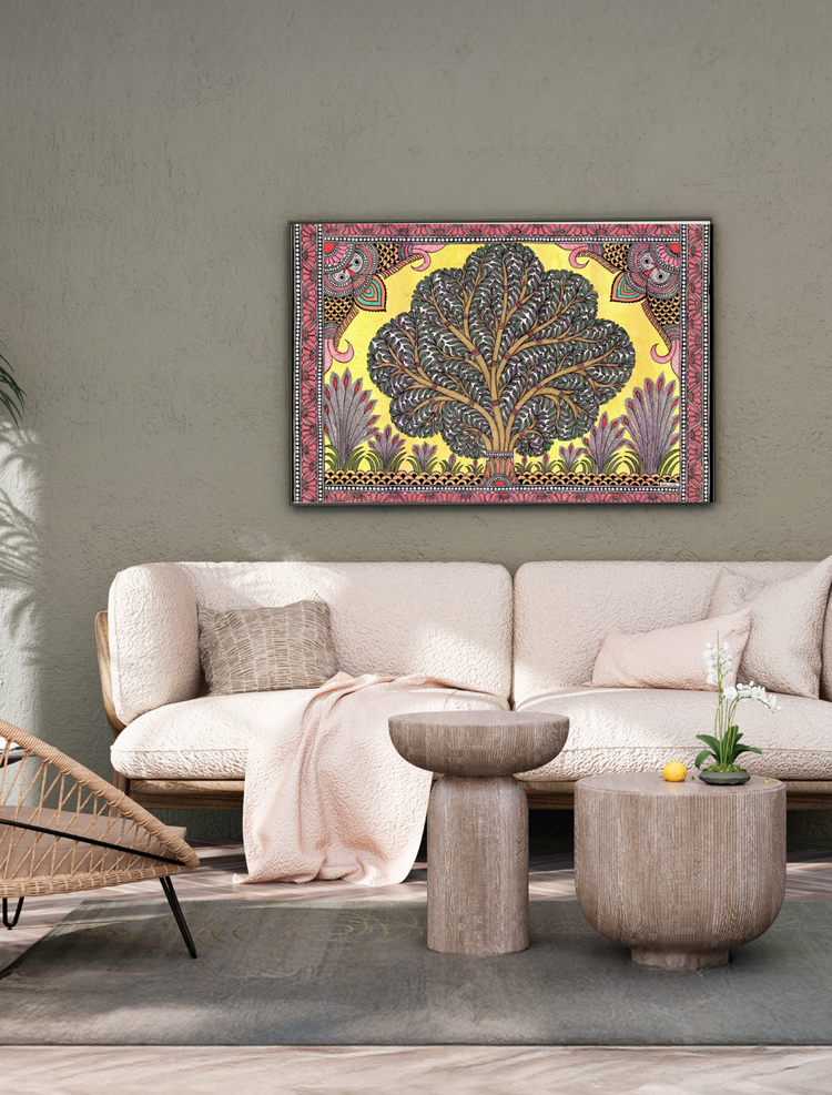 Grand Tree of Life- Handcrafted Madhubani