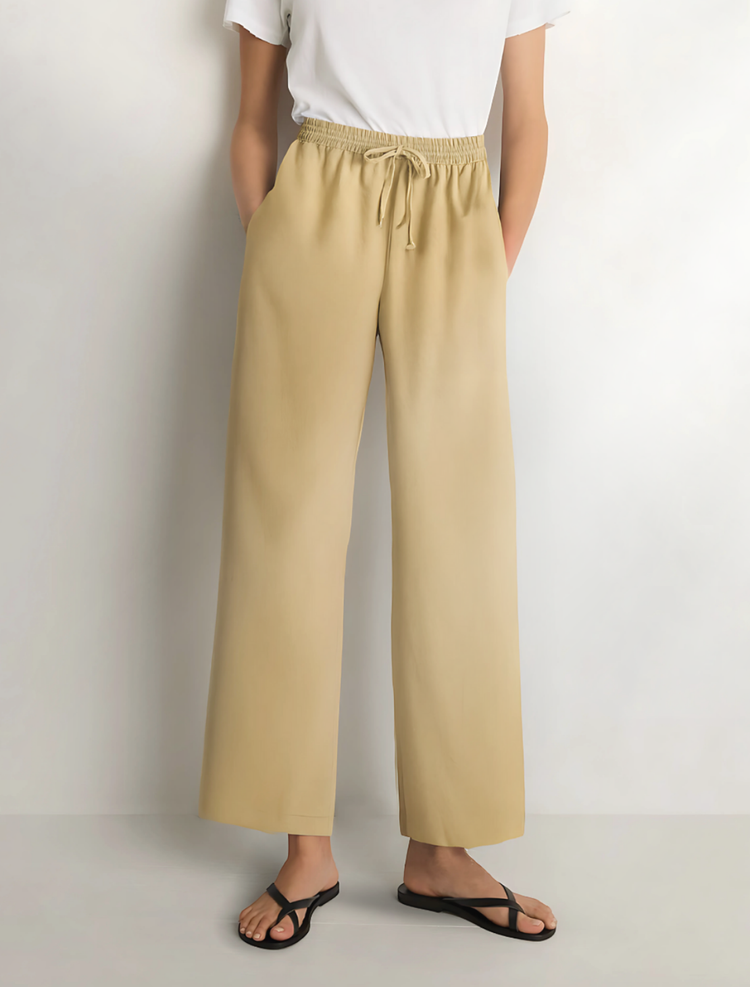 Neutral Cotton Trousers