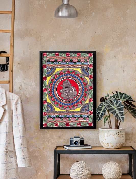 Madhubani Ganesha Wall Art