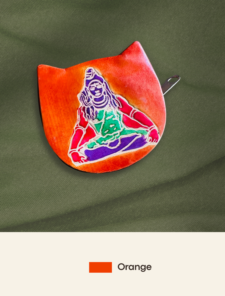 Handmade Lord Shiva Leather Pouch