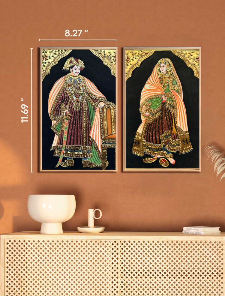 Handcrafted Meenakari Royal Portraits