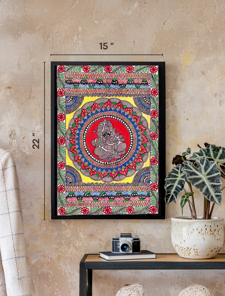 Madhubani Ganesha Wall Art