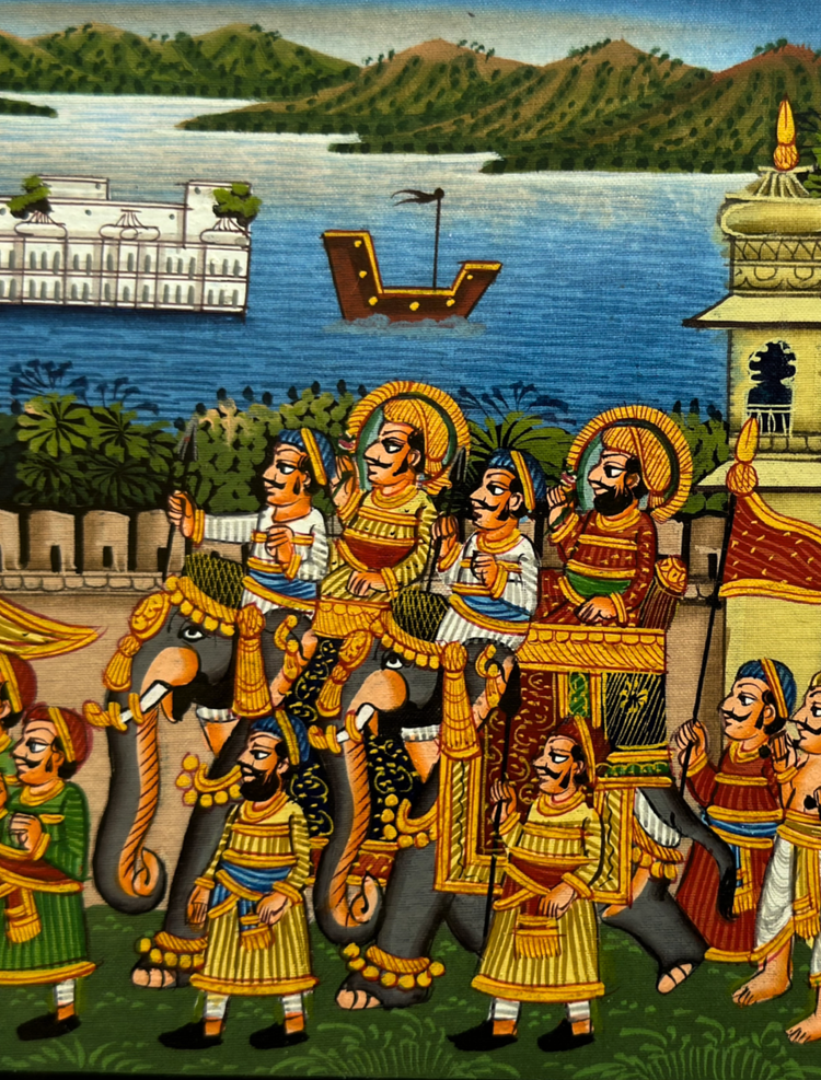 RajasthanI Royal Procession Artwork