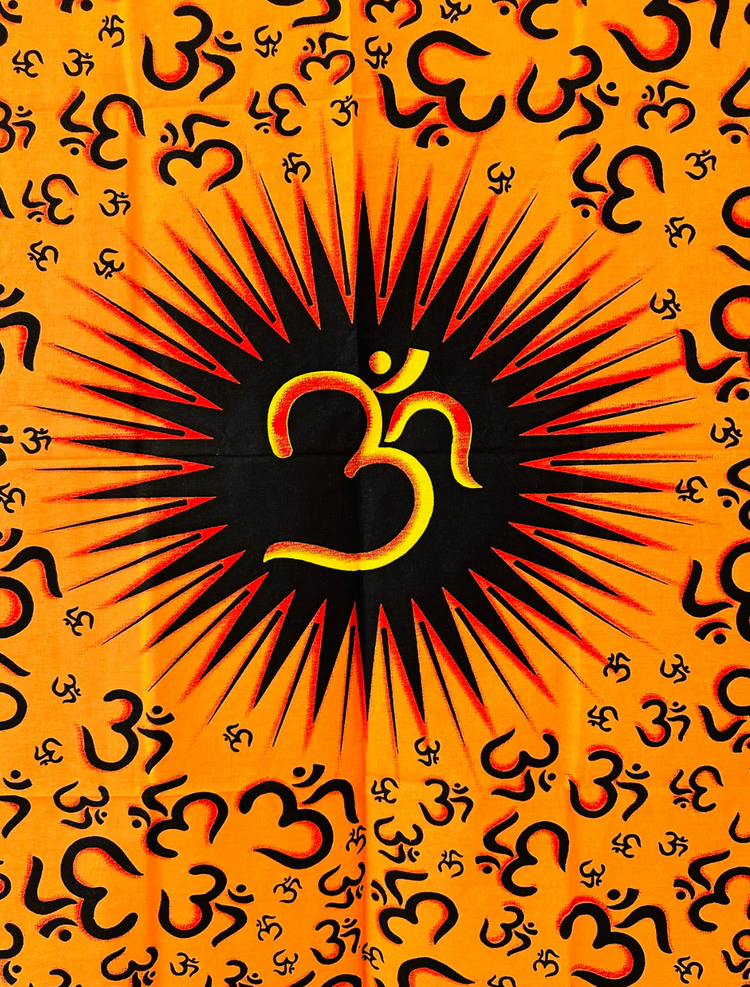 Spiritual Sunburst Om Wall Decor - Orange