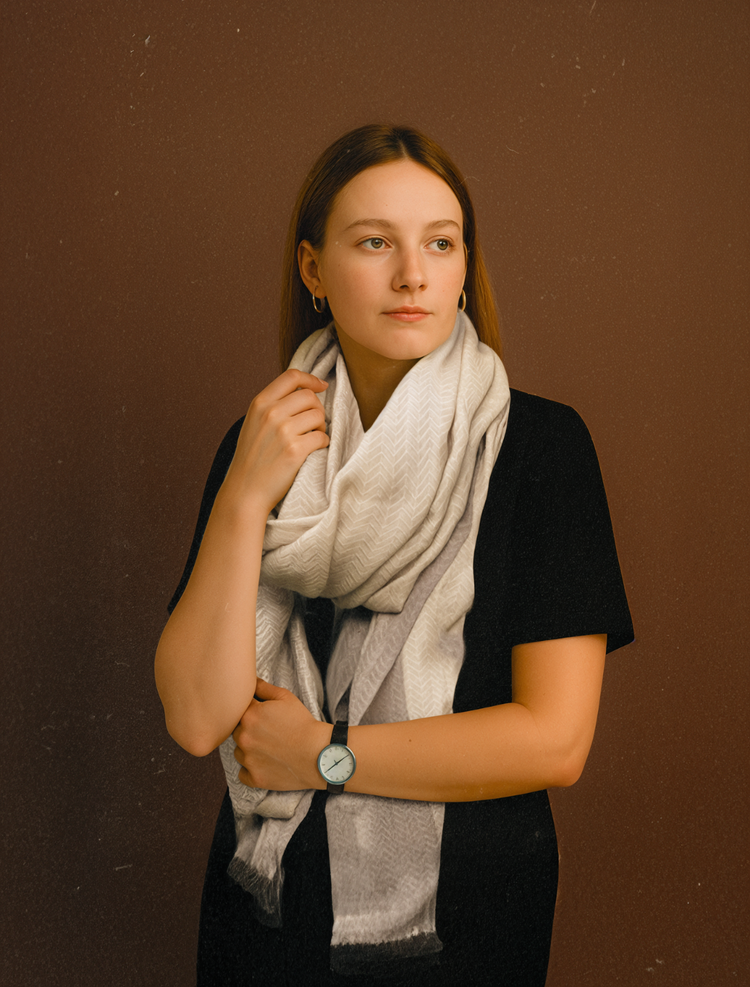 Light Brown Cashmere Scarf