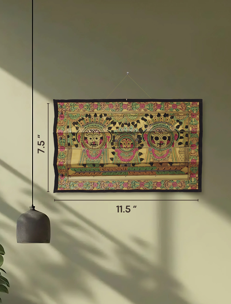 Sacred Indian Palm Leaf Jagannath Painting