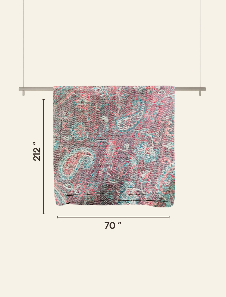 Handcrafted Multi Pink Pashmina Scarf