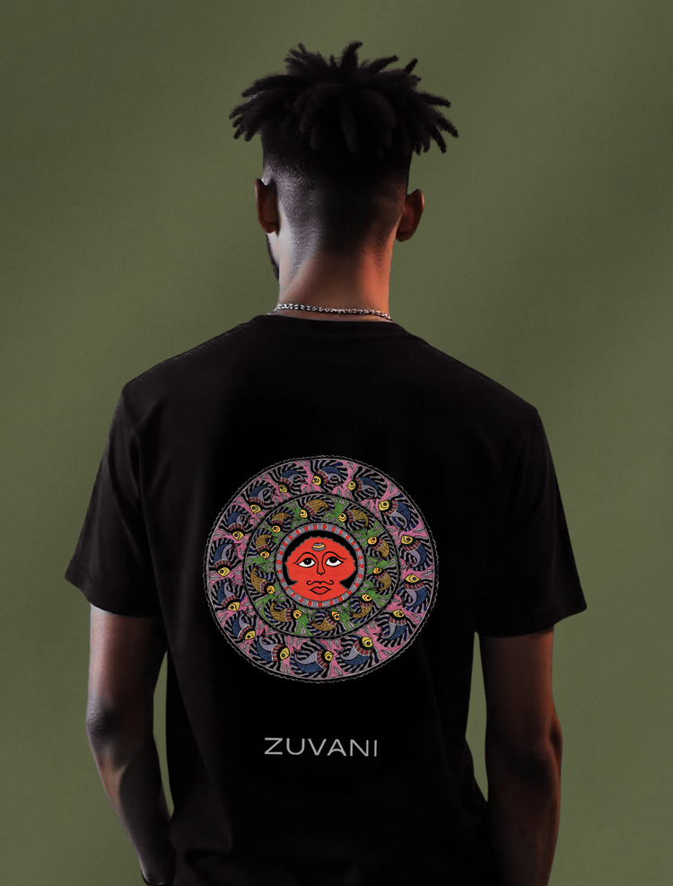 Radiant Sun Back Print Graphic Tee | Cotton T-Shirt