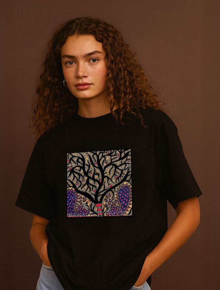 Root of Life Front Print Graphic Tee | Cotton T-Shirt