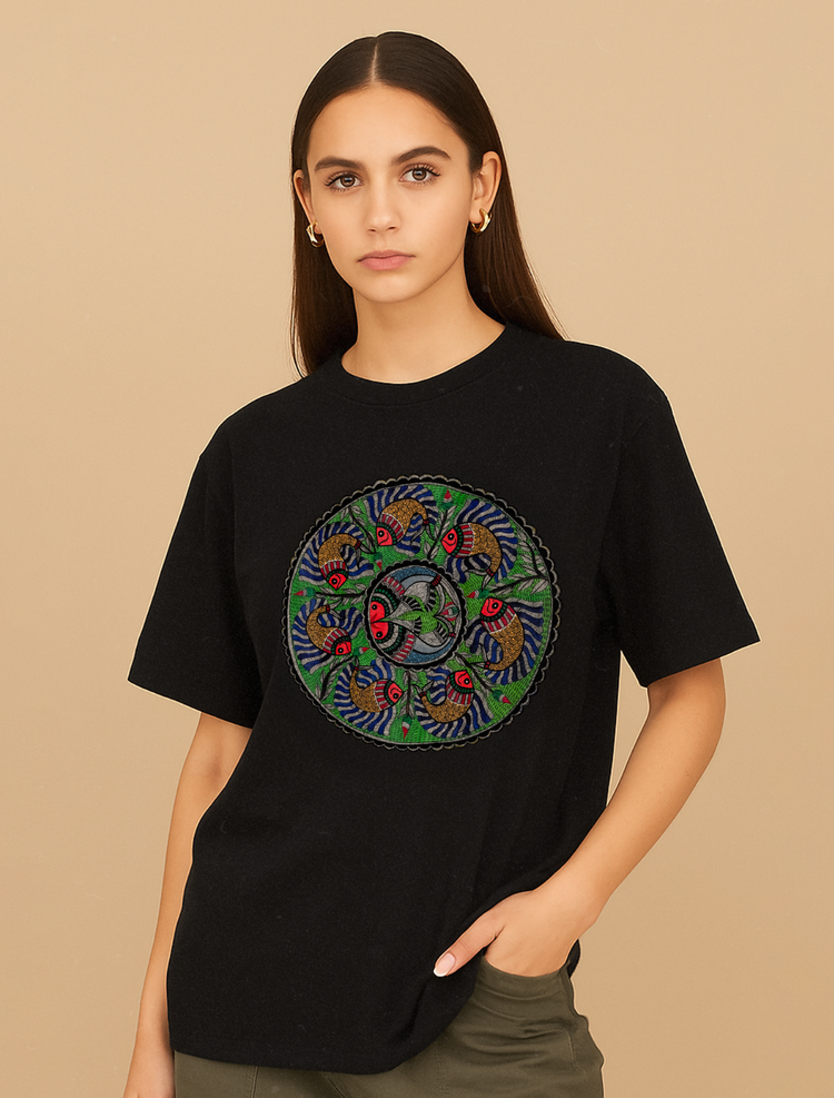 Circle of Life Front Print Graphic Tee | Cotton T-Shirt