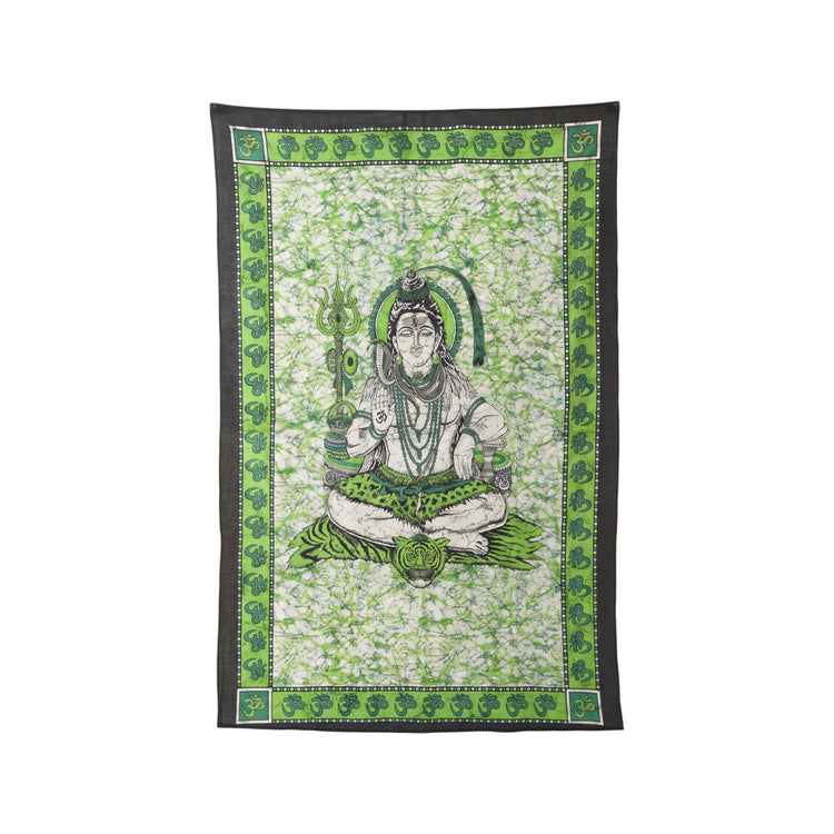 Lord Shiva Batik Cotton Tapestry – Wall Hanging