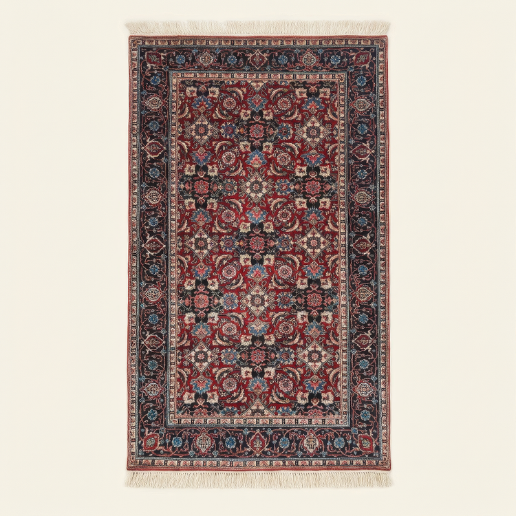 Handmade Red Kilim Wool Rug