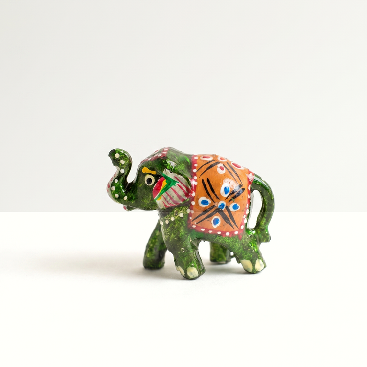 Wooden Handpainted Elephant Family Set
