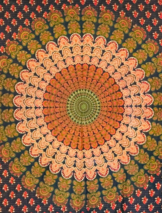 Hand-Painted Mandala Cotton Wall Hanging