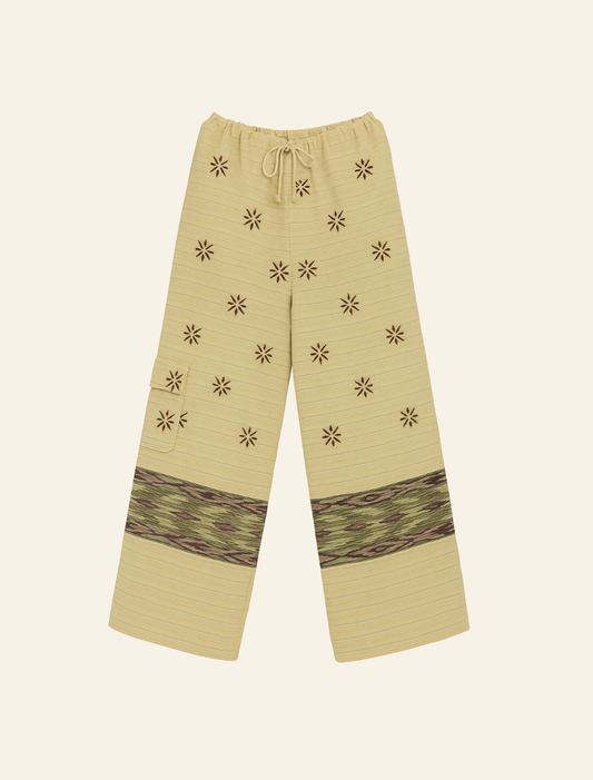 Beige Nomadic Knit Woolen Trousers