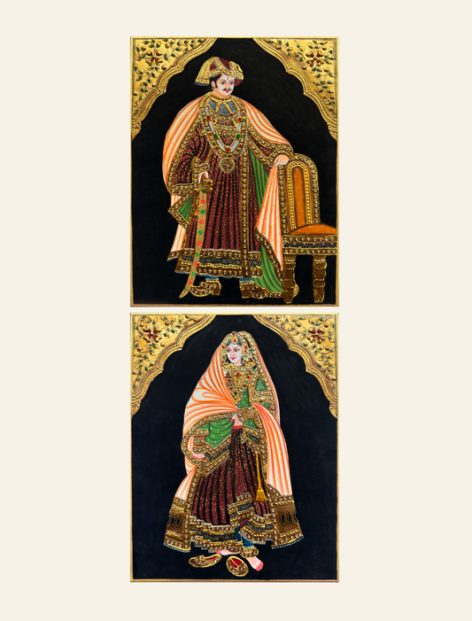 Handcrafted Meenakari Royal Portraits
