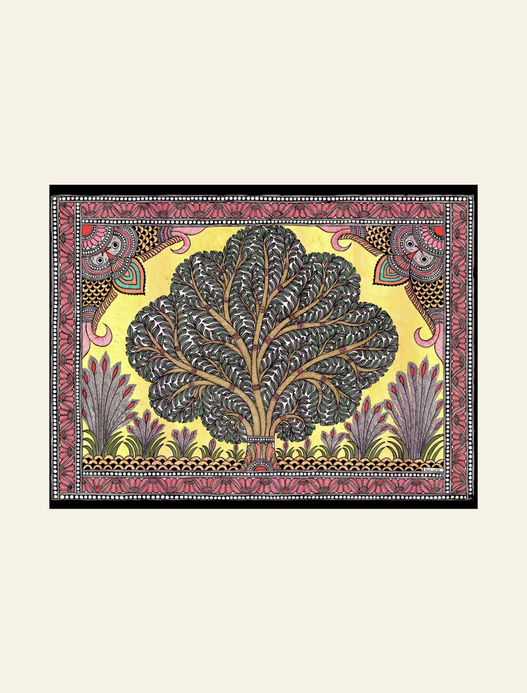 Grand Tree of Life- Handcrafted Madhubani