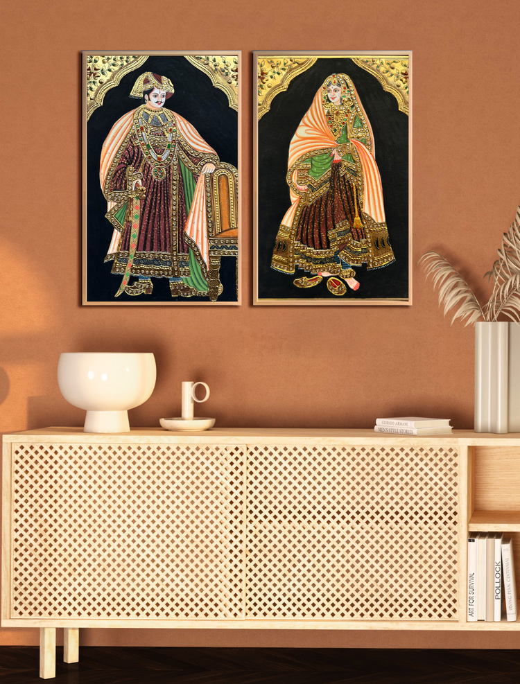 Handcrafted Meenakari Royal Portraits
