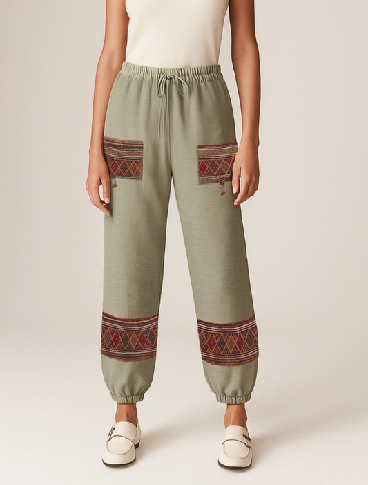 Himalayan Wool Wide-leg Trousers