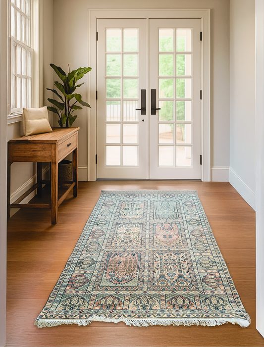 Cream Wool Tribal Kilim Rug