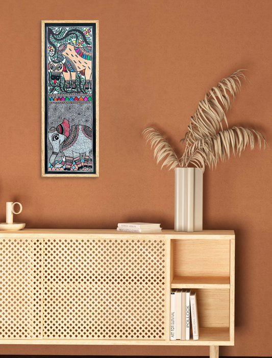 Sacred Indian Animal Madhubani Art