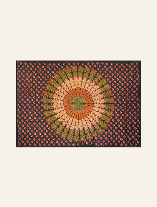 Hand-Painted Mandala Cotton Wall Hanging