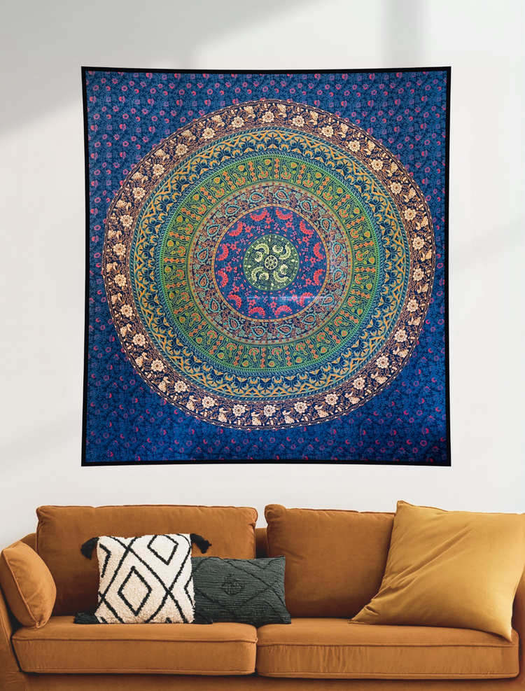 Soothing Handmade Mandala Wall Tapestry