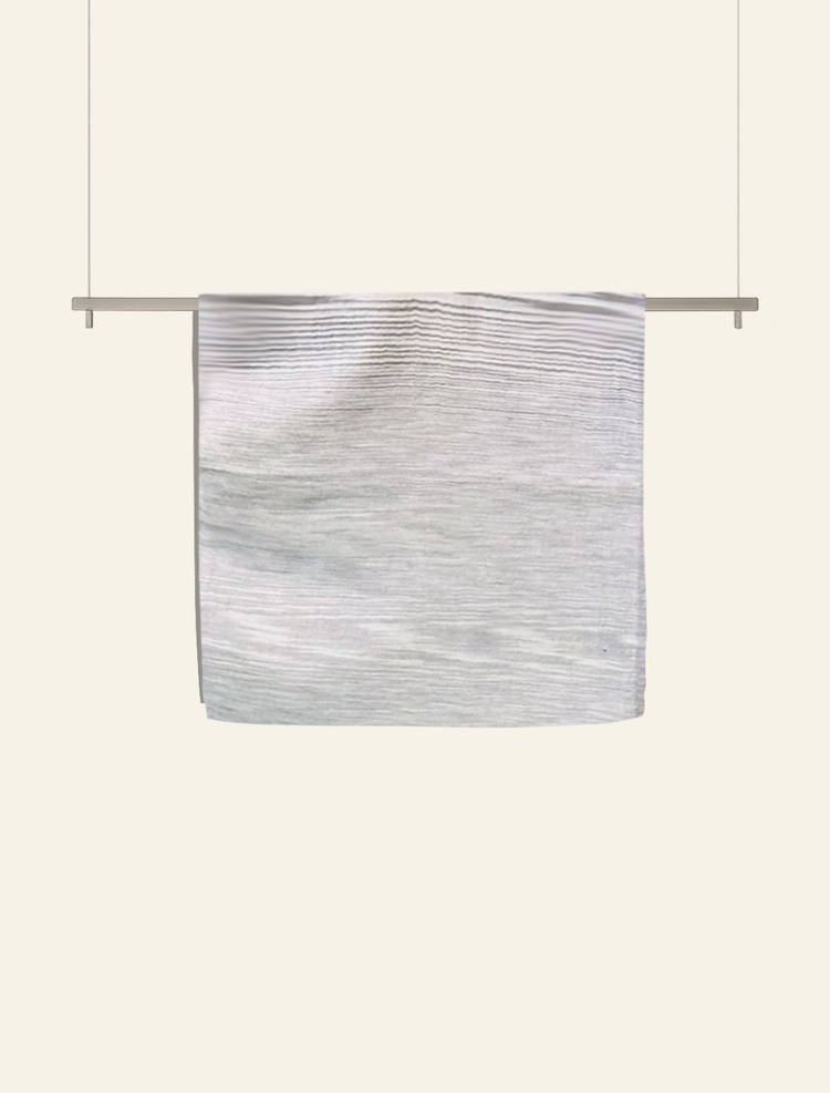 Elegant Grey Cashmere Scarf