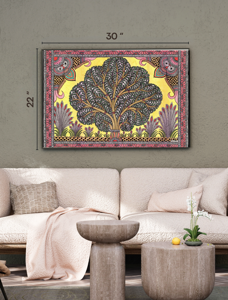 Grand Tree of Life- Handcrafted Madhubani