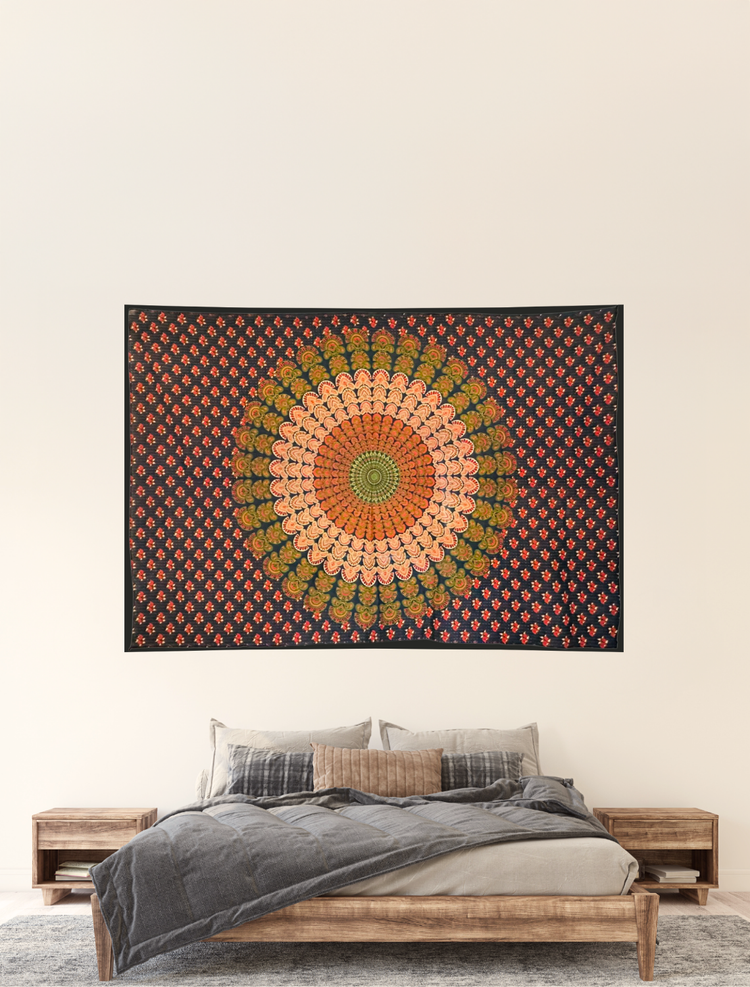 Hand-Painted Mandala Cotton Wall Hanging