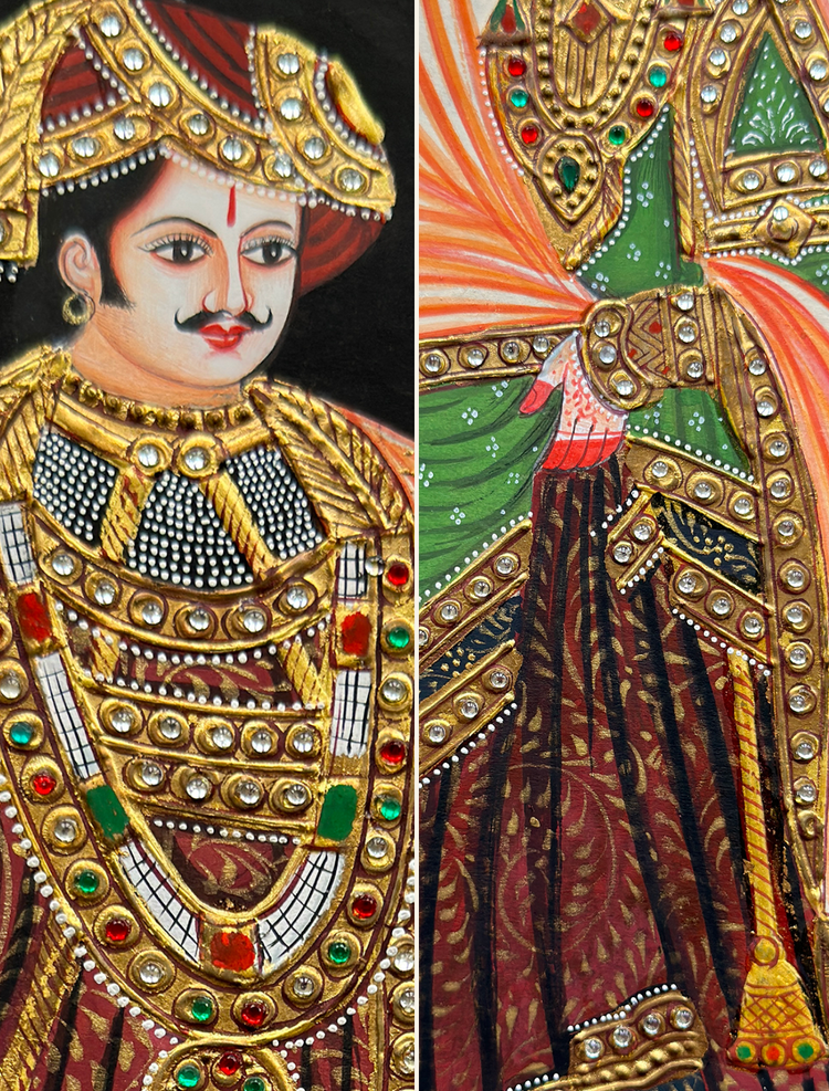 Handcrafted Meenakari Royal Portraits