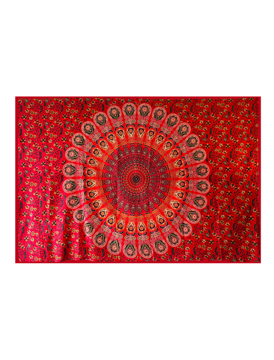 Fine Paint Mandala Wall Tapestry