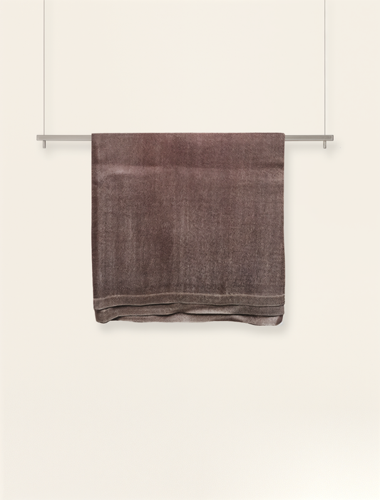 Reversible Brown Cashmere Scarf