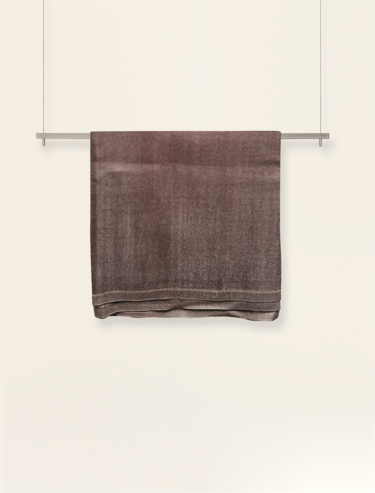 Reversible Brown Cashmere Scarf