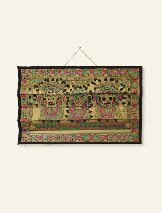 Sacred Indian Palm Leaf Jagannath Painting