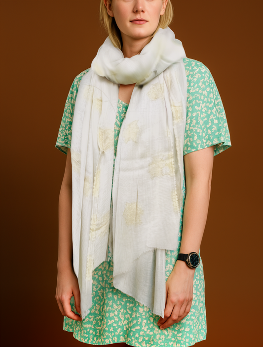 Cashmere Scarf with Zari Work