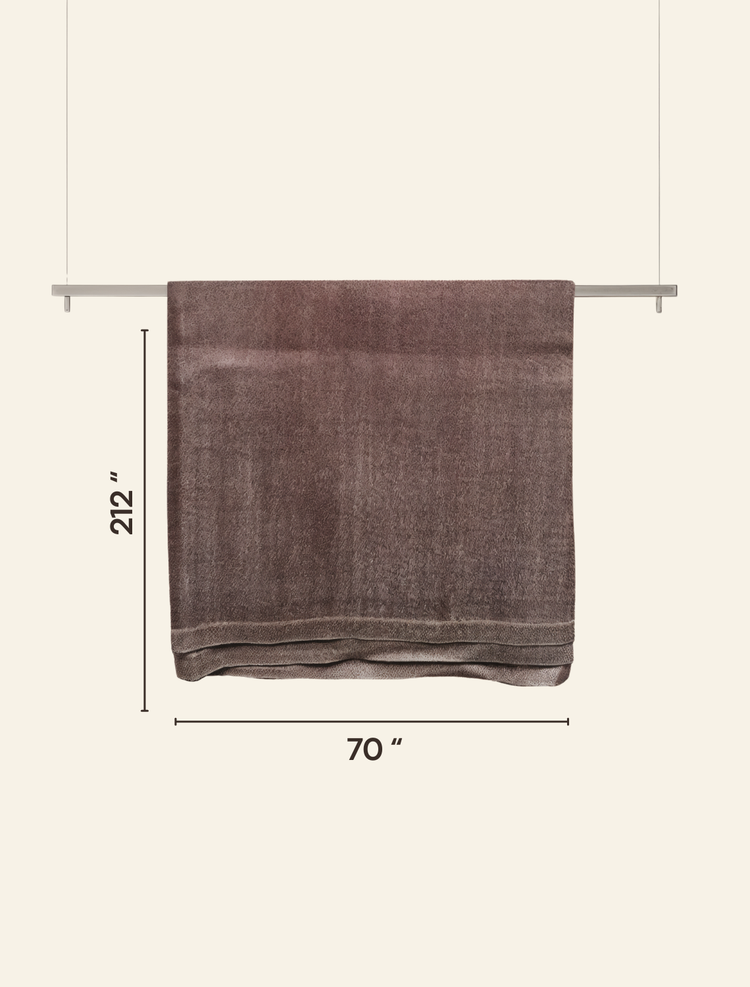 Reversible Brown Cashmere Scarf