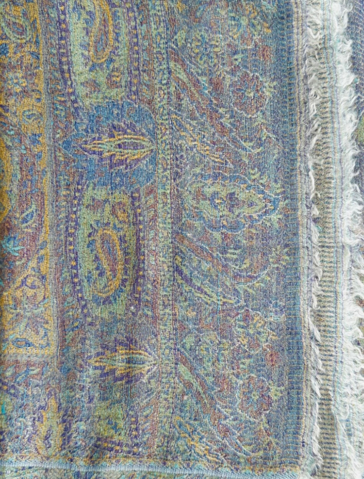 Elegant Multi Blue Pashmina Scarf