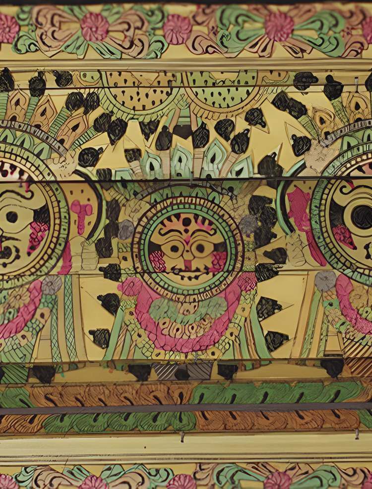 Sacred Indian Palm Leaf Jagannath Painting