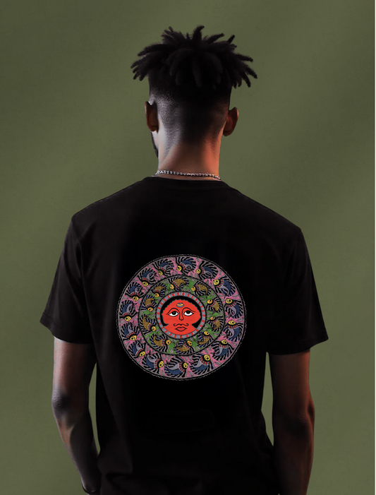 Radiant Sun Back Print Graphic Tee | Cotton T-Shirt
