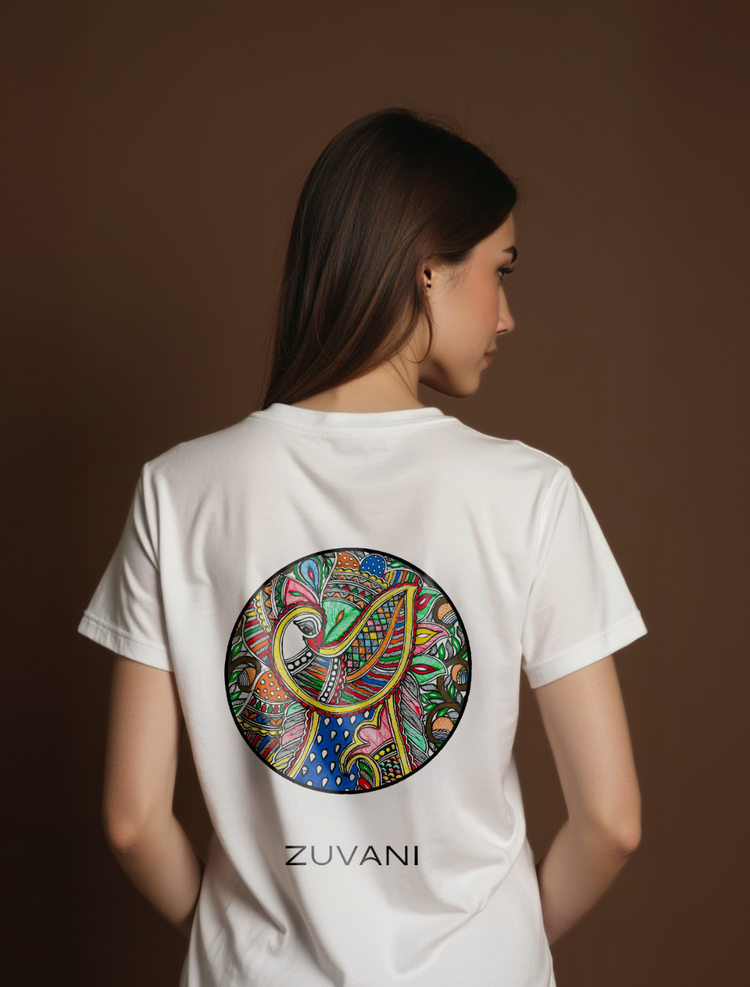 Geometric Harmony Back Print Graphic Tee | Cotton T-Shirt