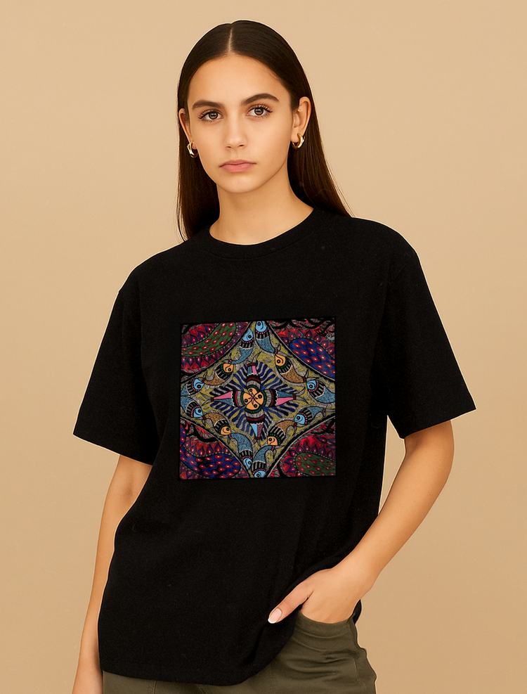 Mystic Harmony Front Print Graphic Tee | Cotton T-Shirt