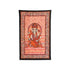 Ganesha batik cotton tapestry in saffron orange, 210 x 135 cm