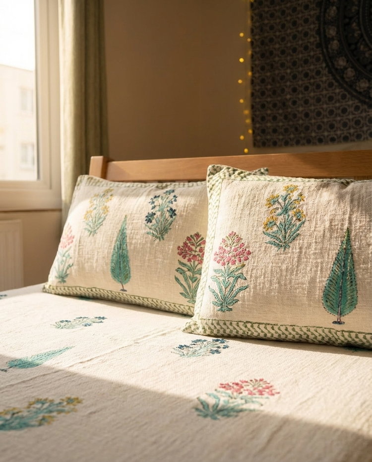 Handcrafted Jute Double Bedsheet