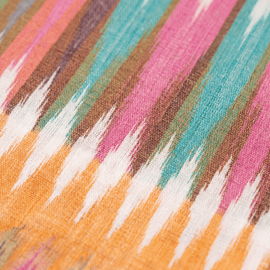 Colourful Ikat Pattern Cashmere Scarf
