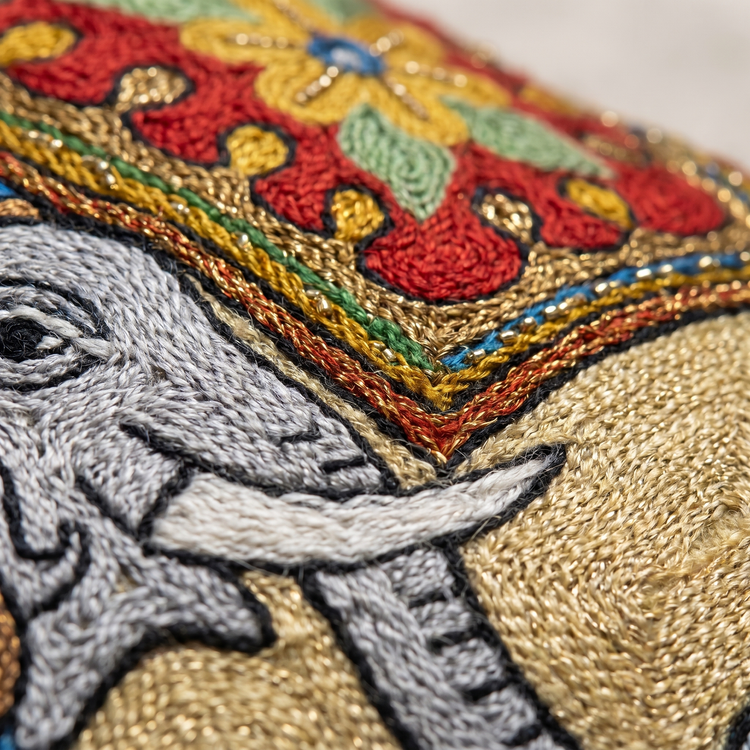 Pair of Elephant Himalayan Wool Cushion Covers