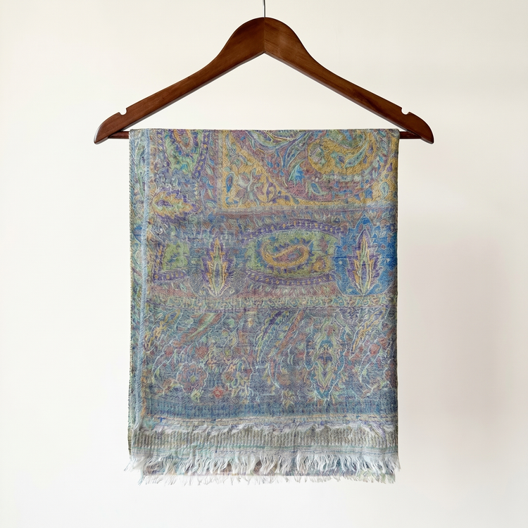 Elegant Multi Blue Pashmina Scarf
